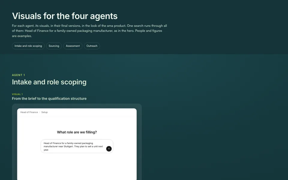 Preview of the agent visuals